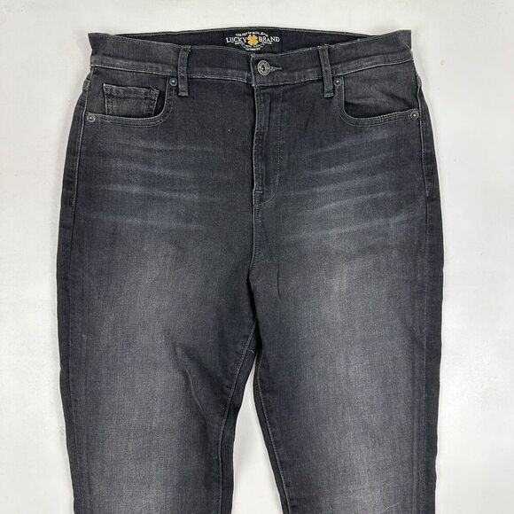 Lucky Brand Black/Gray Olivia Skinny Denim Jeans Size 12 / 31 Stretch - Picture 3 of 8
